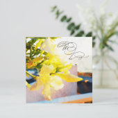 Invitation *~* RSVP Jaune Aquarelle Florale AR15 QR MARIAGE (Debout devant)
