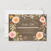 Invitation RSVP Luminaires rustiques en forme de guirlande en (Devant)