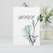 Invitation RSVP Lune turquoise (Debout devant)