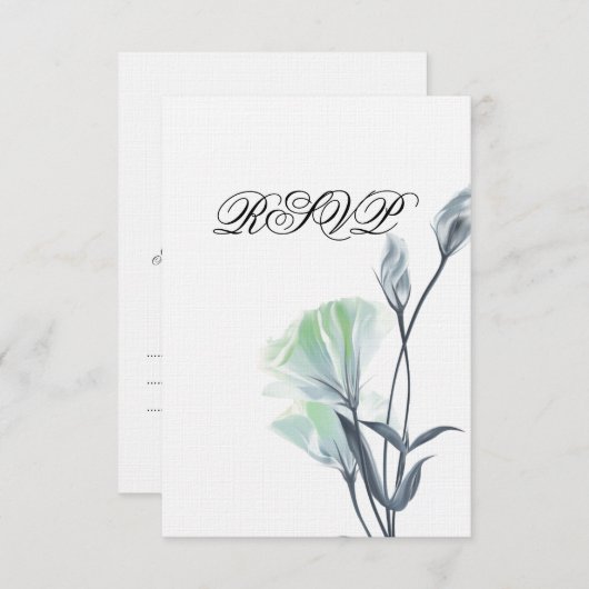 Invitation RSVP Lune turquoise (Devant / Derrière)