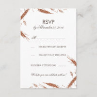 RSVP mariage automnal blé orange