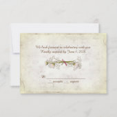 Invitation RSVP mariage - bouquet de pâquerettes avec perles (Devant)