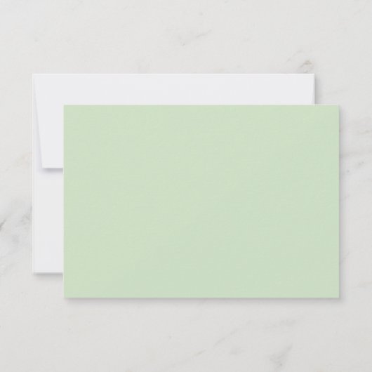 Invitation RSVP Mariage Floral Blanc Hydrangea Mint Green (Dos)