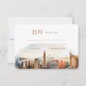 Invitation RSVP Mariage Insérer une destination New York (Devant)