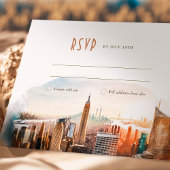 Invitation RSVP Mariage Insérer une destination New York