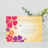 Invitation RSVP mariage Luau / Hawaïen (Debout devant)
