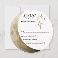 RSVP Mariage Main dans la Main Wiccan Lune Croissa
