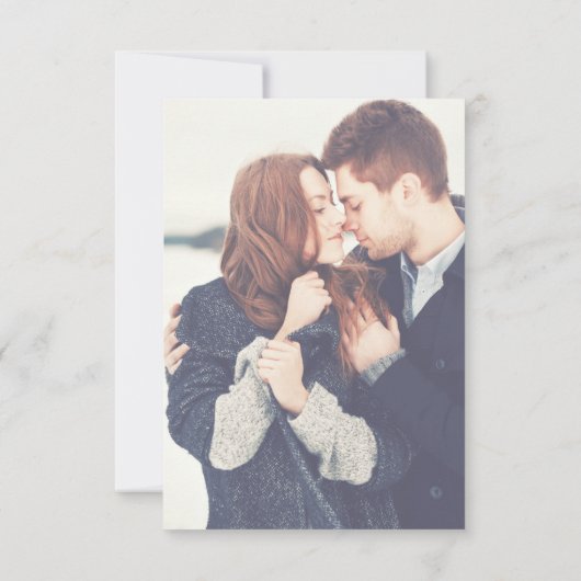 Invitation RSVP Mariage photo transparent et typographie (Dos)