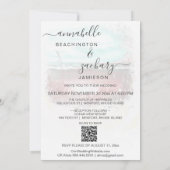 Invitation ** RSVP - Mariage Sea Beach Ocean QR AR7 (Dos)