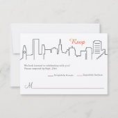 Invitation RSVP Mariage Silhouette de San Francisco (Devant)
