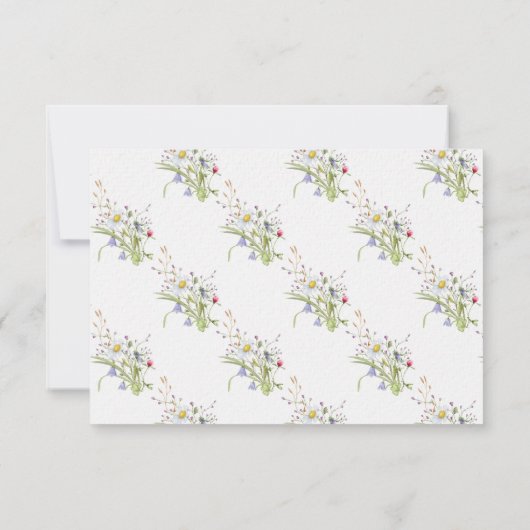 Invitation RSVP Mariage Spring Fleurs sauvages Daisy (Dos)