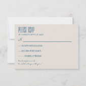 Invitation RSVP Mariage sur la Plage Breaking Waves (Dos)