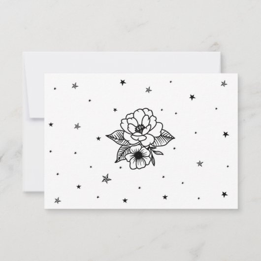 Invitation RSVP Mariage tatouage traditionnel Rock n Roll (Dos)