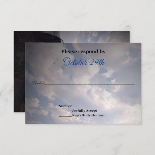 Invitation RSVP Mariage Tout-Terrain 4X4 GP (Devant / Derrière)