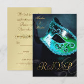 Invitation RSVP Masque de Bal Masqué Tourbillon Sa (Devant / Derrière)