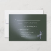 Invitation RSVP Menu Sage Green Pleine lune Dragonfly Pond (Dos)