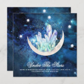 Invitation *~* RSVP MOON STARS CRYSTAL AR14 Mariage de site W (Devant / Derrière)