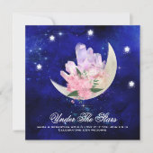 Invitation *~* RSVP Moon Stars Crystal SITE WEB AR14 Mariage (Devant)
