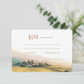 Invitation RSVP Napa Valley Watercolor Vineyards Mariage (Debout devant)