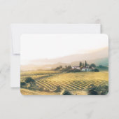 Invitation RSVP Napa Valley Watercolor Vineyards Mariage (Dos)