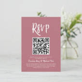 Invitation RSVP par code QR | Couleur or Rose (Debout devant)