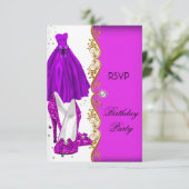 Invitation RSVP Parties scintillant rose pourpre Chaussures R (Debout devant)