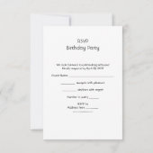 Invitation RSVP Parties scintillant rose pourpre Chaussures R (Dos)