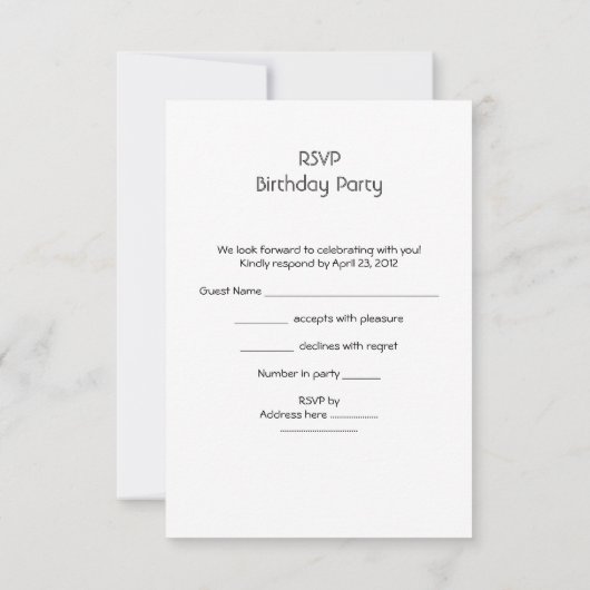 Invitation RSVP Parties scintillant rose pourpre Chaussures R (Dos)