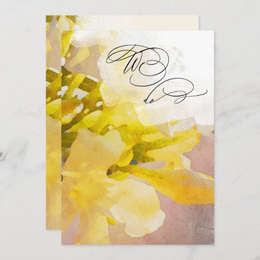 Invitation ~* RSVP Peach WE DO Floral AR15 QR MARIAGE (Devant / Derrière)