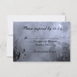 Invitation RSVP personnalisée Brouillard Bleu Ciel