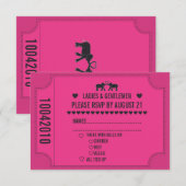 Invitation RSVP pour billet de Carnaval 3,5x5 (Devant / Derrière)