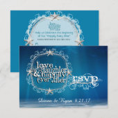 Invitation RSVP pour Conte de Fées Sous la Mer (Devant / Derrière)