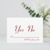 Invitation RSVP pour la Saint-Valentin (Debout devant)