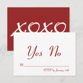 Invitation RSVP pour la Saint-Valentin (Devant / Derrière)