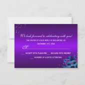 Invitation RSVP pour la soirée masquée aux masques sarcelle e (Dos)