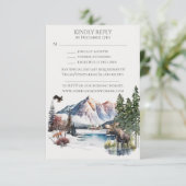 Invitation RSVP pour le chalet d'hiver dans les mo (Debout devant)