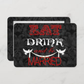 Invitation RSVP pour le Mariage en Damas (Devant / Derrière)