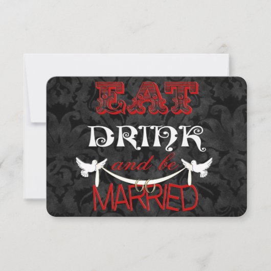 Invitation RSVP pour le Mariage en Damas (Devant)
