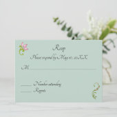 Invitation RSVP pour le mariage indien hindou du paon (Debout devant)