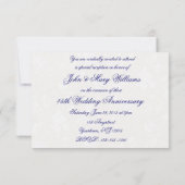 Invitation RSVP pour les 45 ans de mariage damassé (Dos)