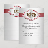 Invitation RSVP pour les 50 ans de mariage (Devant / Derrière)