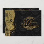 Invitation RSVP pour les 50 ans de mariage (Devant / Derrière)