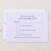 Invitation RSVP pour l'invitation de mariage à l'osteospermum (Dos)