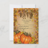 Invitation RSVP pour l'invitation de mariage d'automne "Coule (Devant)