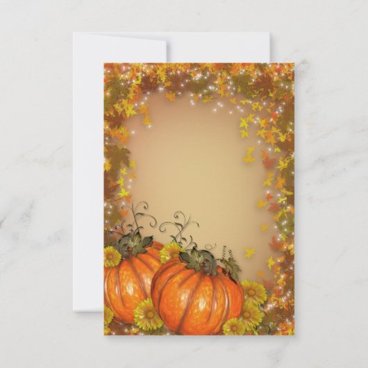 Invitation RSVP pour l'invitation de mariage d'automne "Coule (Dos)