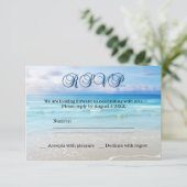 Invitation RSVP pour mariage sur la plage (Debout devant)