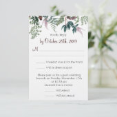 Invitation RSVP pour un mariage floral d'automne (Debout devant)