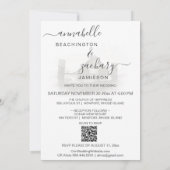 Invitation *~* RSVP QR Barn American Flag AR19 Mariage  (Dos)