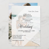 Invitation *~* RSVP QR économiser $$$$ Photo (Devant / Derrière)