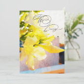 Invitation *~* RSVP QR Jaune NOUS FAISONS Floral AR15 MARIAGE (Debout devant)